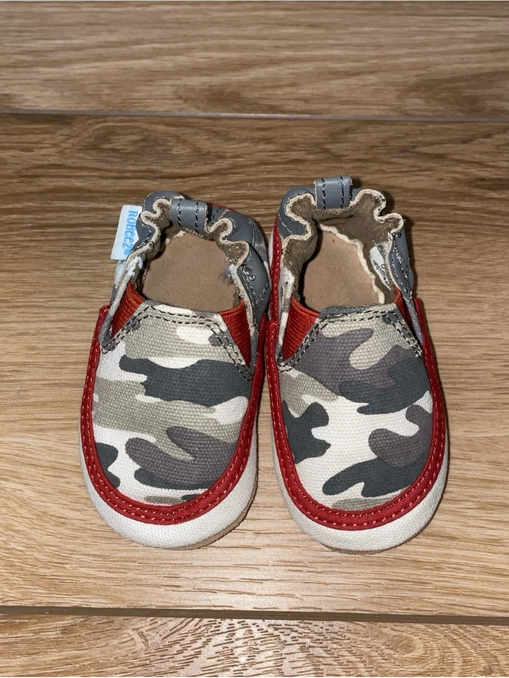 Robeez Gray Camouflage Soft Sole Shoes 0-6 Months